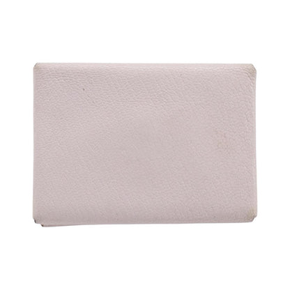 Hermes Calvi Duo Card Holder Chevre Mysore, Pink, Leather, Card Holder