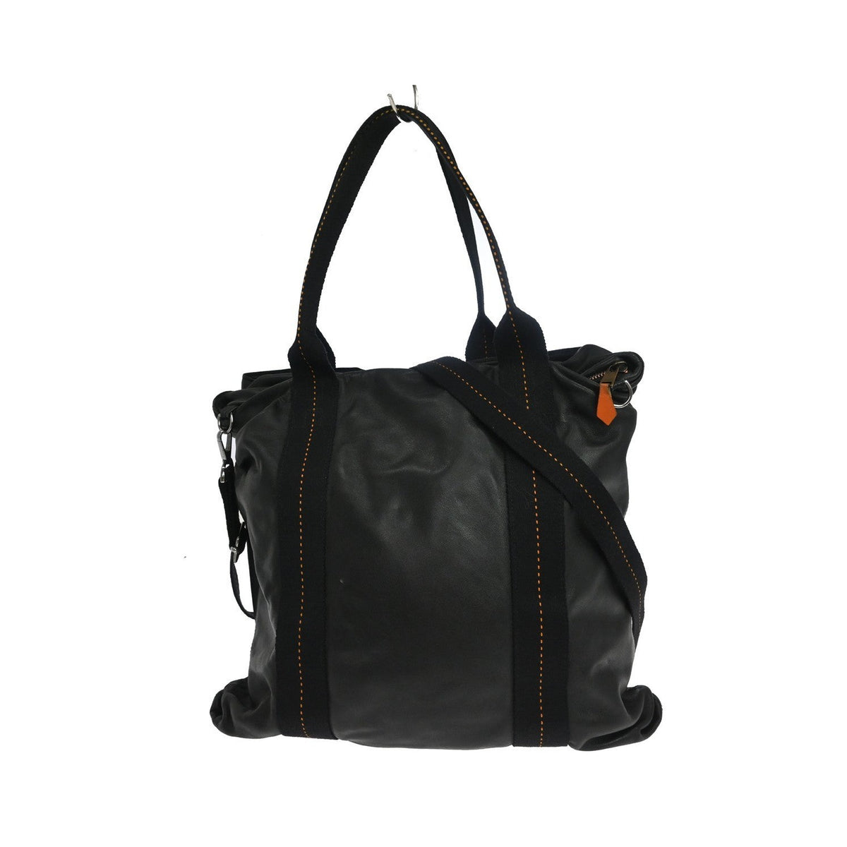 Hermes Caravan Tote Leather, Black, Leather, Tote Bag