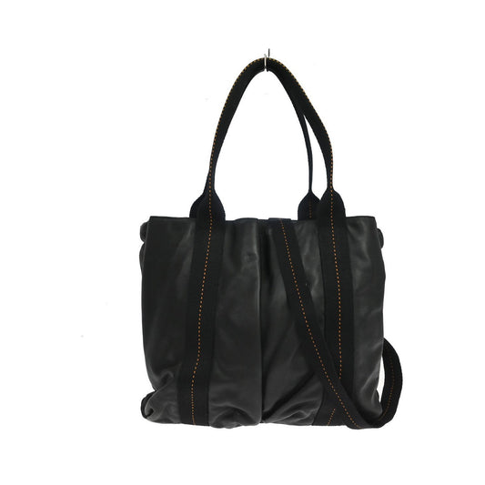 Hermes Caravan Tote Leather, Black, Leather, Tote Bag