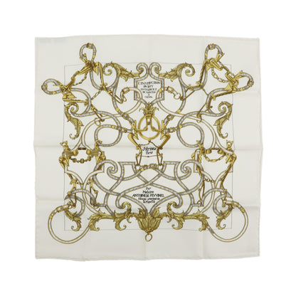 Hermes Carré 40 Silk, White, Silk, Scarf