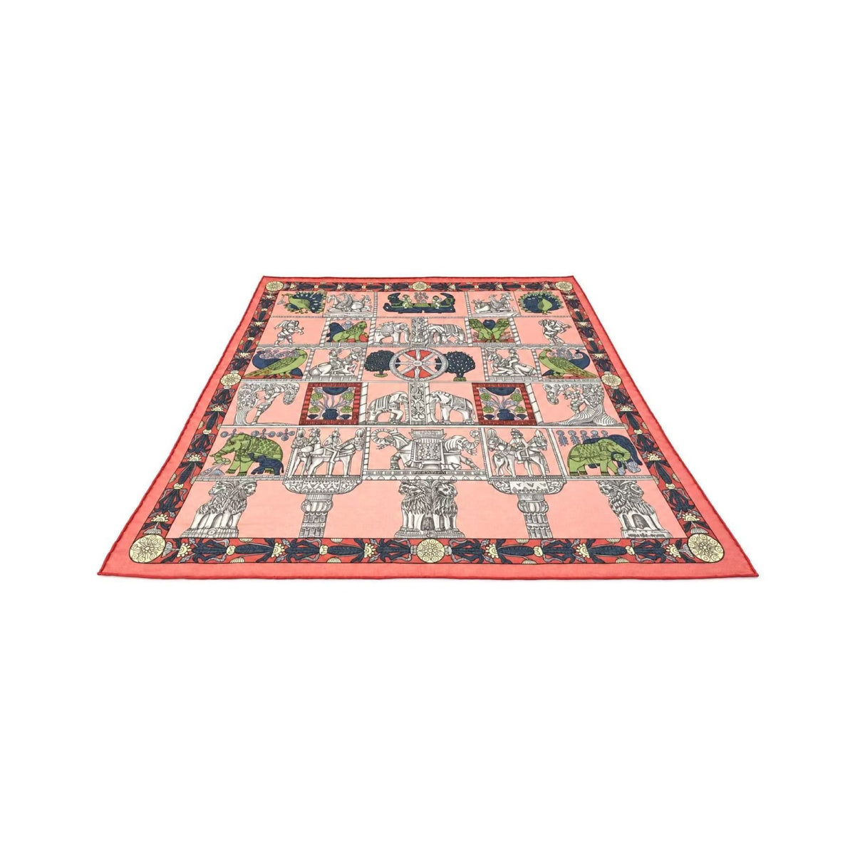 Hermes Carré 40 TORANA 40, Pink, Silk, Scarf