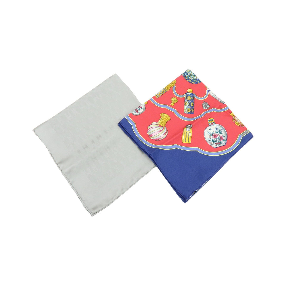 Hermes Carré 45 Les Capucines 100% Silk, Red, Silk, Scarf