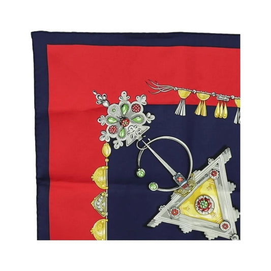 Hermes Carré 90 Silk multicolor, Navy, Silk, Scarf