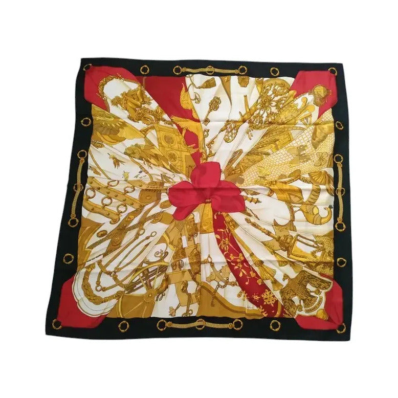 Hermes Carré 90 Silk multicolor, Multicolour, Silk, Scarf