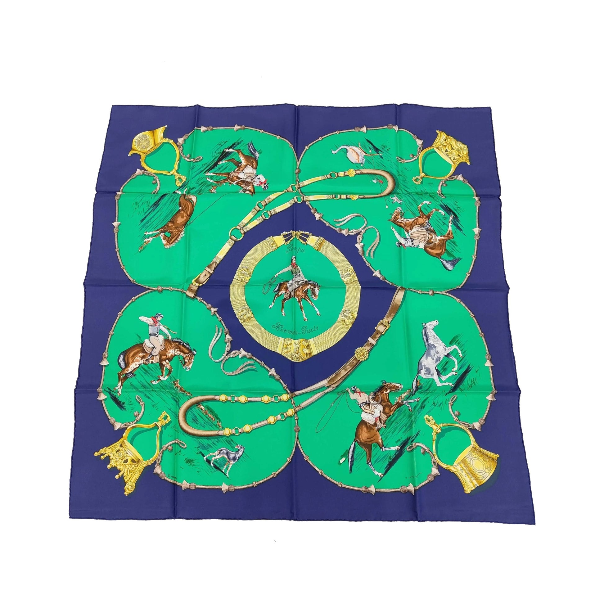 Hermes Carré 90 Silk multicolor, Multicolour, Silk, Scarf