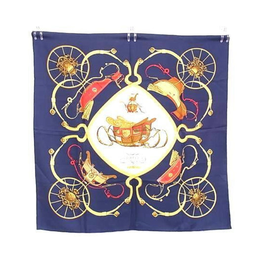 Hermes Carré 90 Silk multicolor, Navy, Silk, Scarf