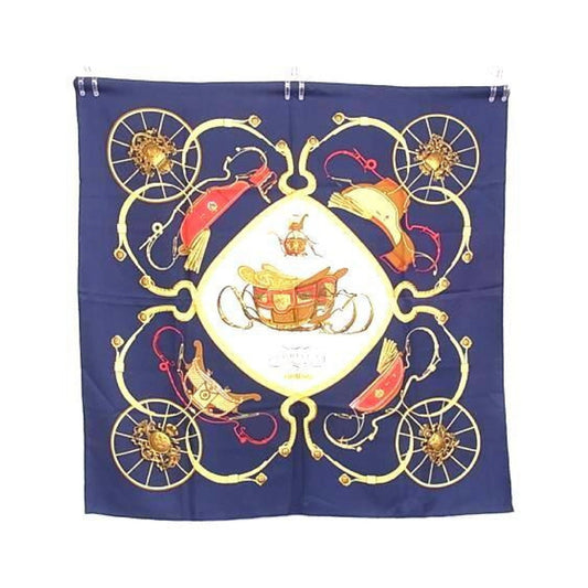 Hermes Carré 90 Silk multicolor, Navy, Silk, Scarf