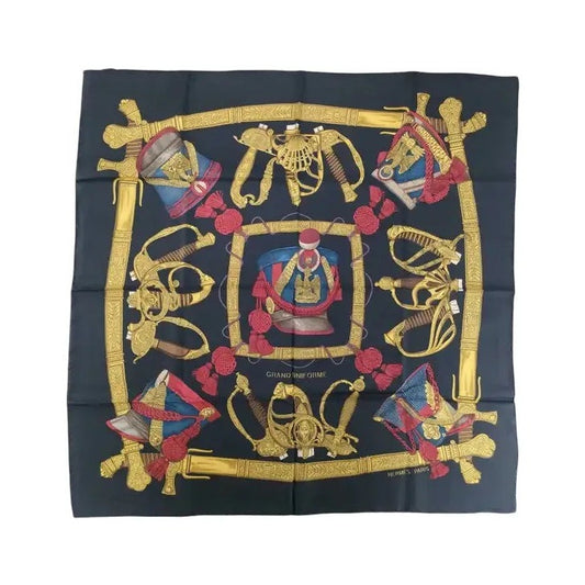 Hermes Carré 90 Silk multicolor, Blue, Silk, Scarf
