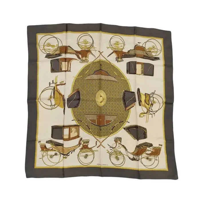 Hermes Carré 90 Silk multicolor, Multicolour, Silk, Scarf