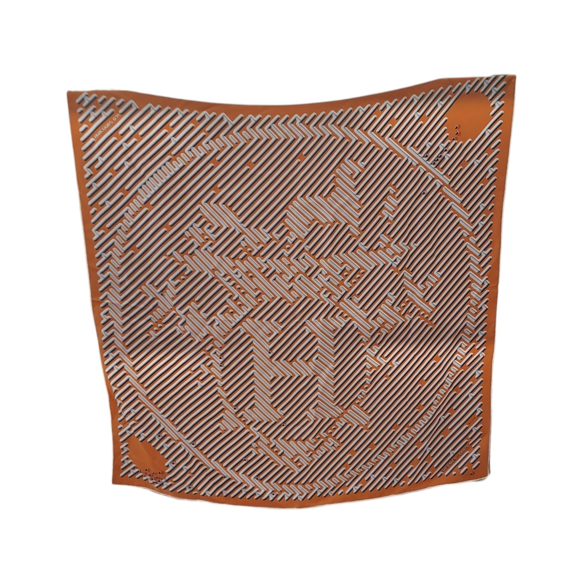 Hermes Carré 90 Silk multicolor, Orange, Silk, Scarf