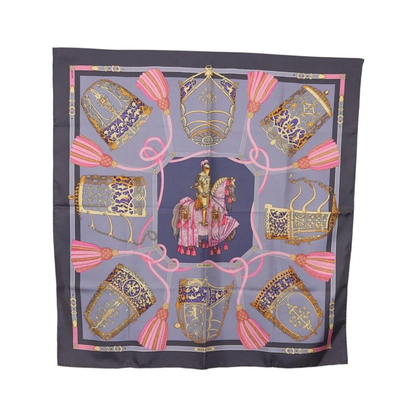 Hermes Carré 90 Silk multicolor, Blue, Silk, Scarf