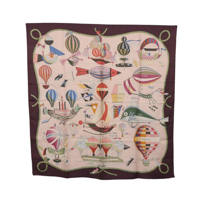 Hermes Carré 90 Silk multicolor, Pink, Silk, Scarf