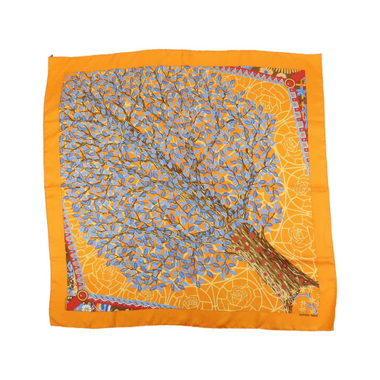 Hermes Carré 90 Silk multicolor, Orange, Silk, Scarf