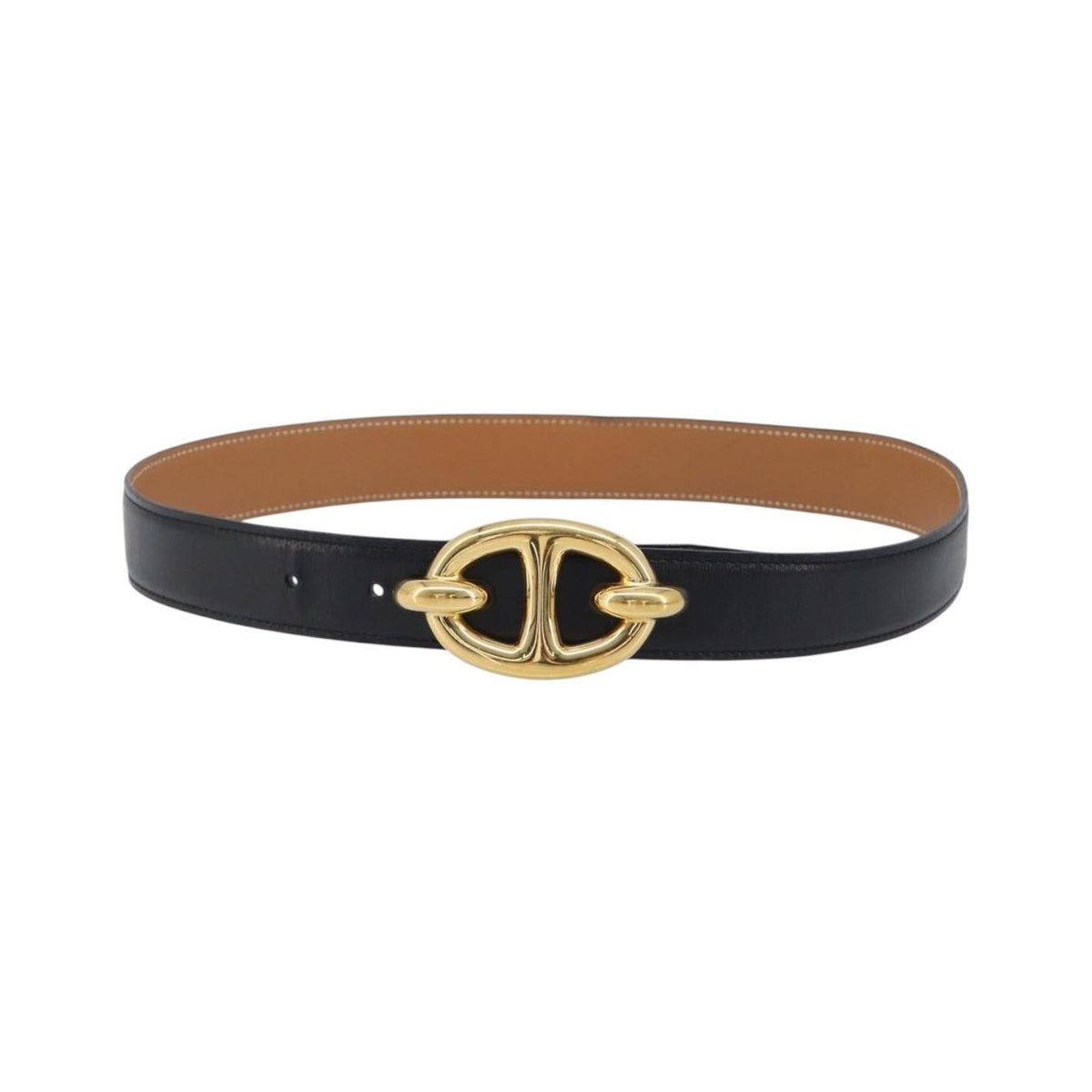 Hermes Chaine D'Ancre Belt Leather, Gold, Leather, Belt