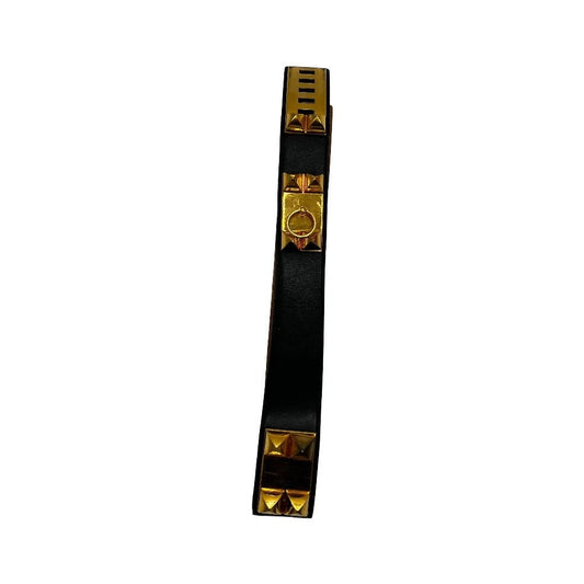 Hermes Collier de Chien Belt Leather, Black, Leather, Belt