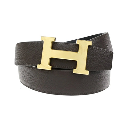 Hermes Constance Reversible Belt Leather, Brown, Leather, Belt