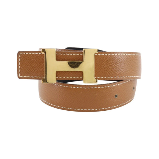Hermes Constance Reversible Belt Leather, Brown, Leather, Belt