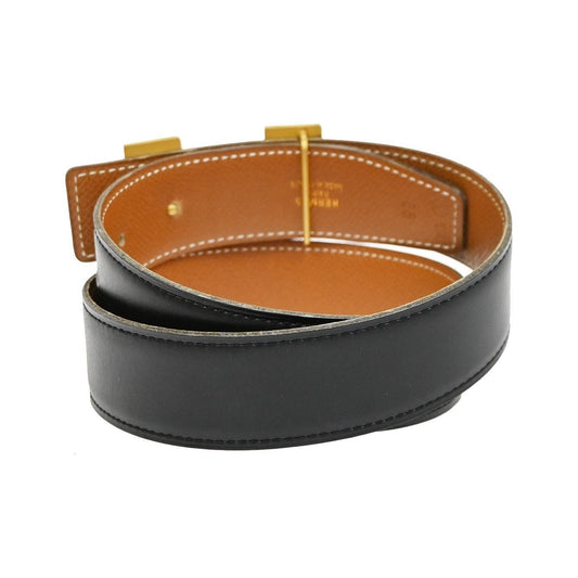 Hermes Constance Reversible Belt Leather, Black, Leather, Belt