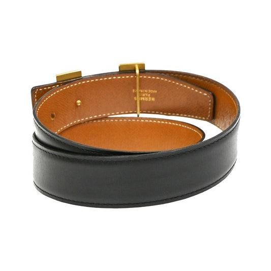 Hermes Constance Reversible Belt Leather, Black, Leather, Belt