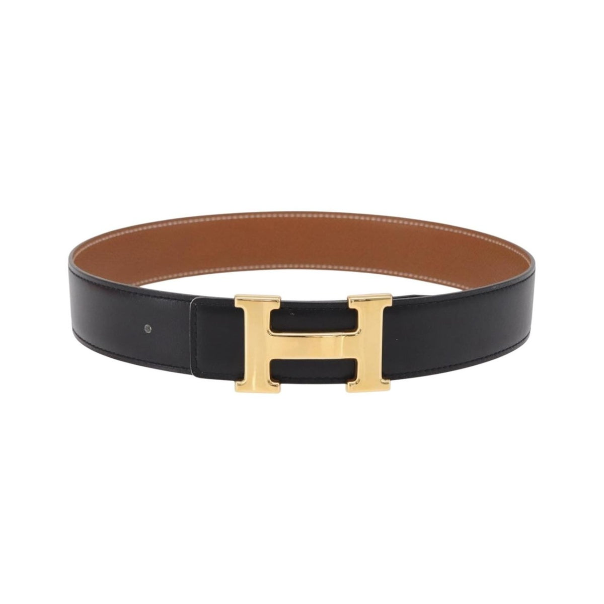 Hermes Constance Reversible Belt Leather, Black, Leather, Belt