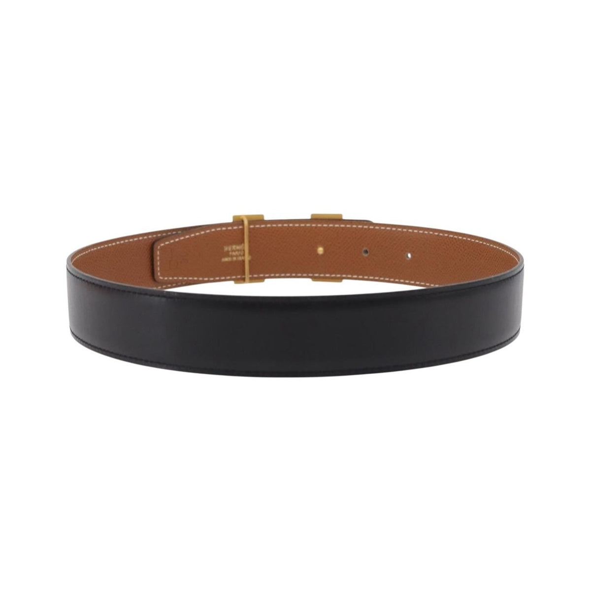 Hermes Constance Reversible Belt Leather, Black, Leather, Belt