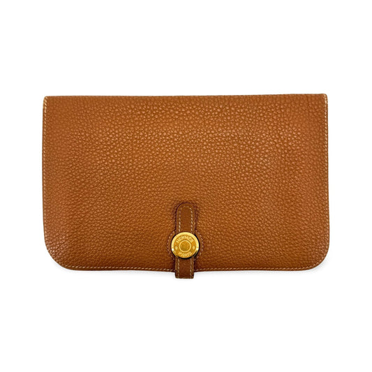 Hermes Dogon Compact Leather, Brown, Leather, Wallet