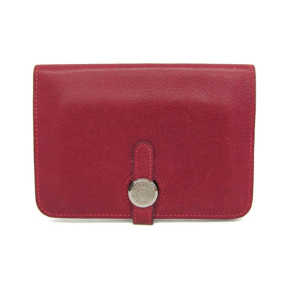 Hermes Dogon Compact Leather, Red, Leather, Wallet