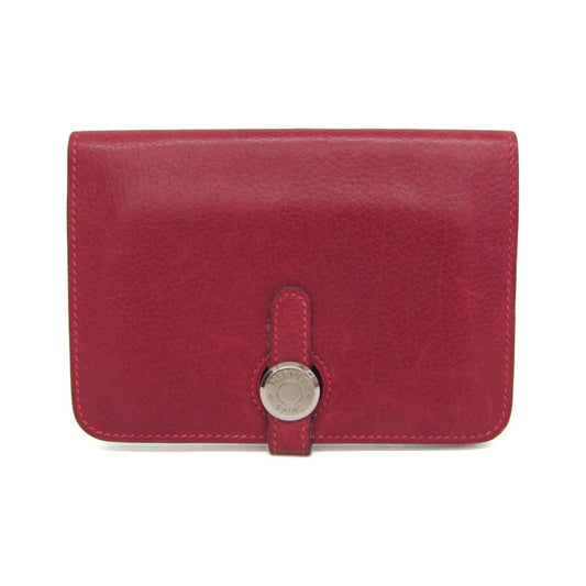 Hermes Dogon Compact Leather, Red, Leather, Wallet