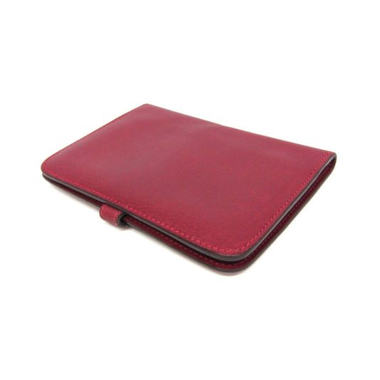 Hermes Dogon Compact Leather, Red, Leather, Wallet