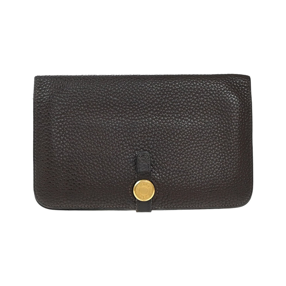 Hermes Dogon Compact Leather, Brown, Leather, Wallet