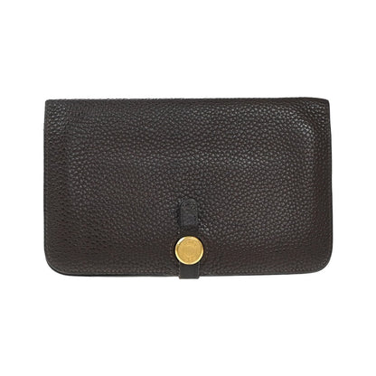 Hermes Dogon Compact Leather, Brown, Leather, Wallet