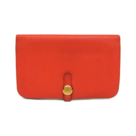 Hermes Dogon Duo Combined Leather, Red, Leather, Wallet