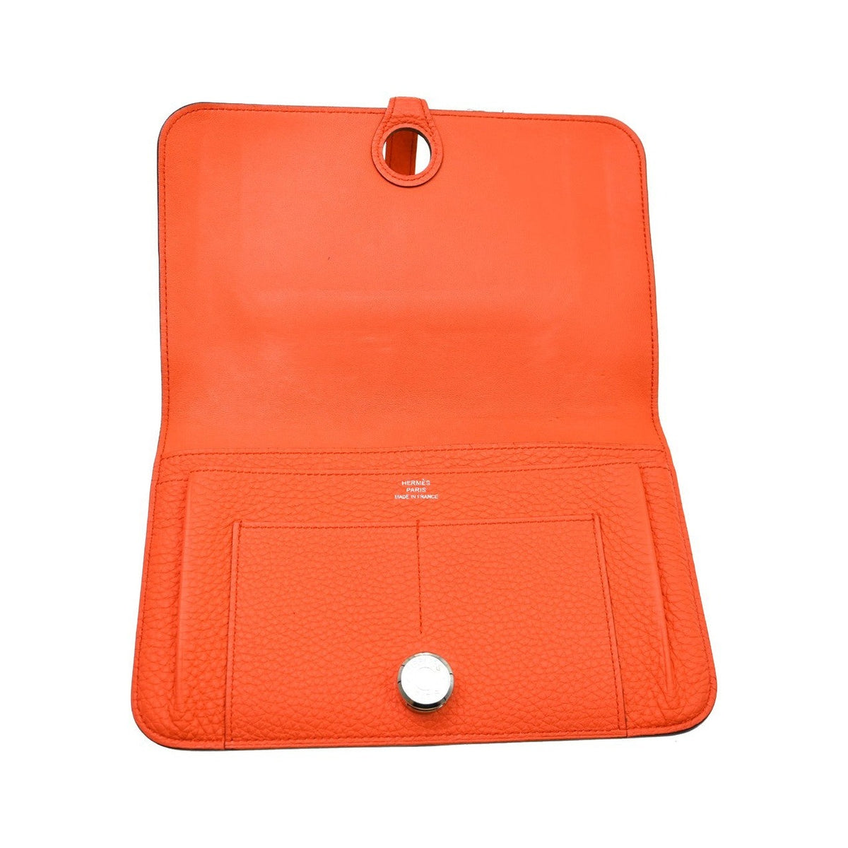 Hermes Dogon Duo Combined Leather, Orange, Leather, Wallet