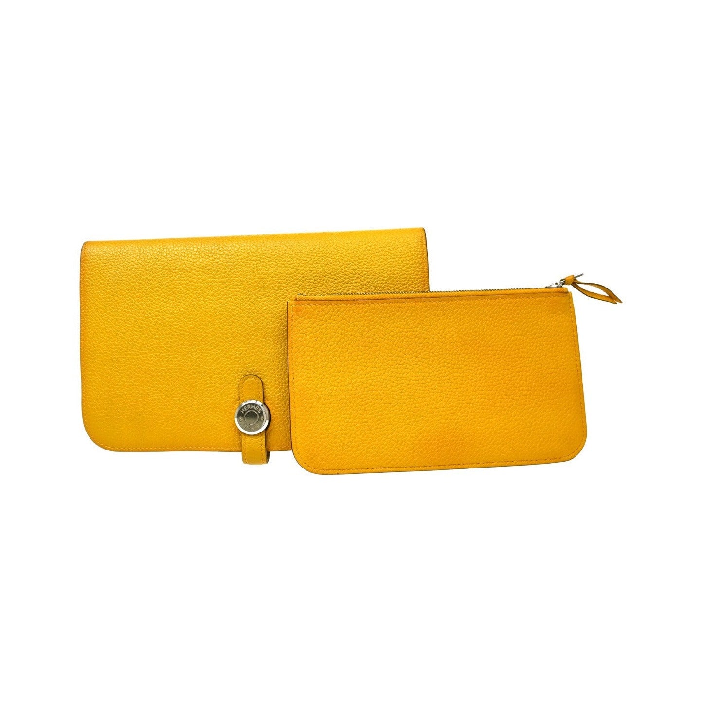 Hermes Dogon Duo Combined Leather, Yellow, Leather, Wallet