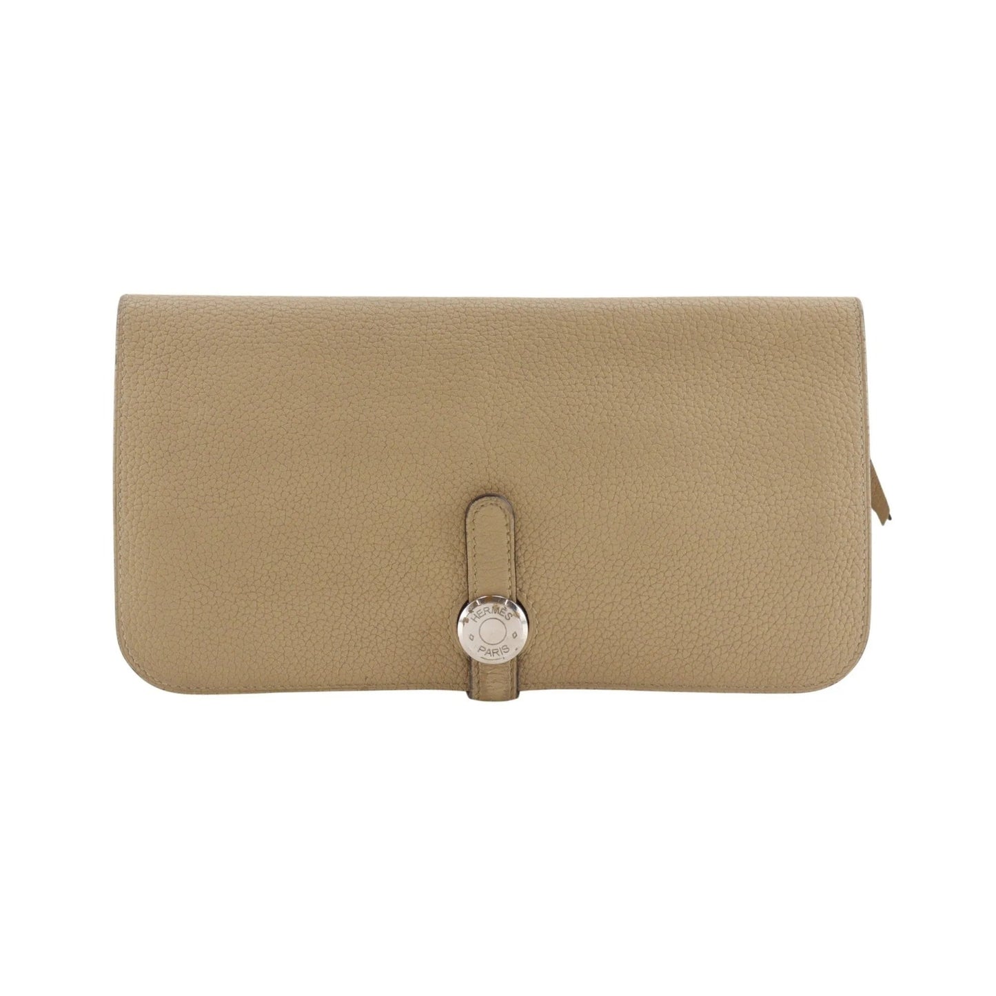 Hermes Dogon Recto Verso Leather, Beige, Leather, Wallet