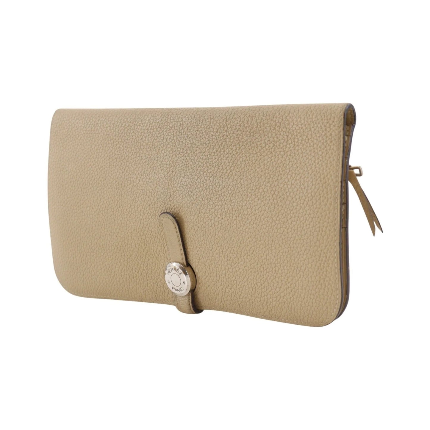Hermes Dogon Recto Verso Leather, Beige, Leather, Wallet
