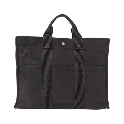 Hermes Fourre-tout Herline Canvas, Gray, Canvas, Tote Bag
