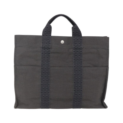 Hermes Fourre-tout Herline Canvas, Gray, Canvas, Tote Bag