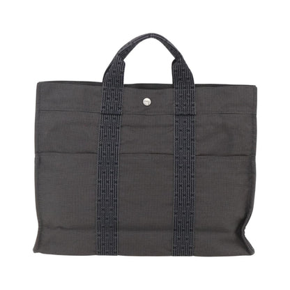 Hermes Fourre-tout Herline Canvas, Gray, Canvas, Tote Bag