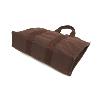 Hermes Fourre-tout Herline Canvas, Brown, Canvas, Tote Bag