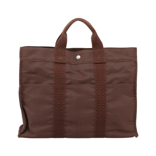 Hermes Fourre-tout Herline Fourre-tout Herline, Brown, Canvas, Tote Bag