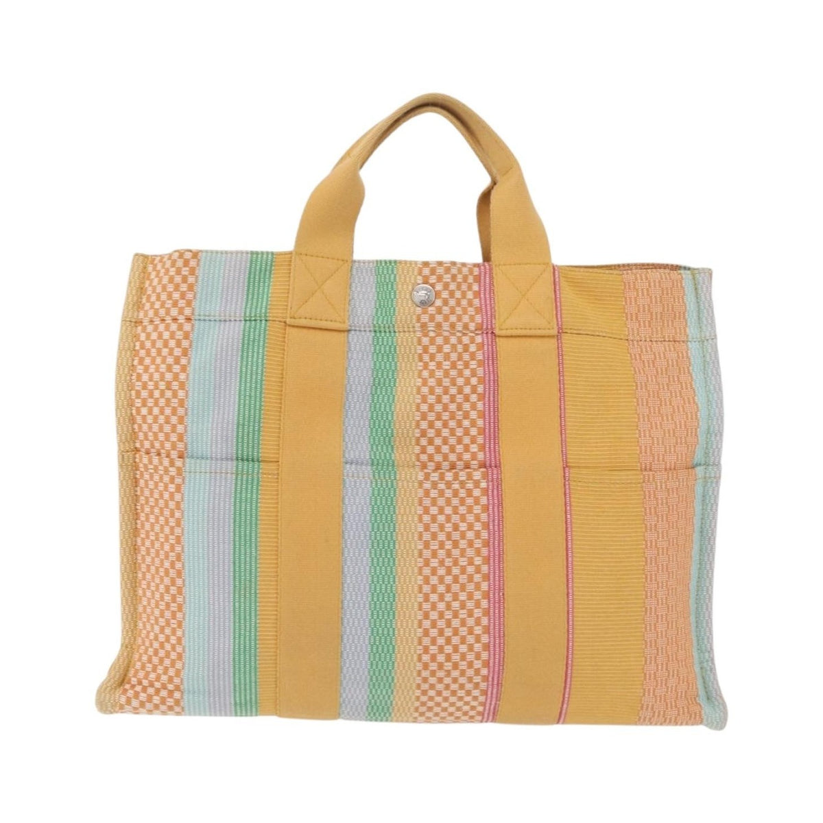 Hermes Fourre Tout Multicolor Toile, Multicolour, Canvas, Tote Bag