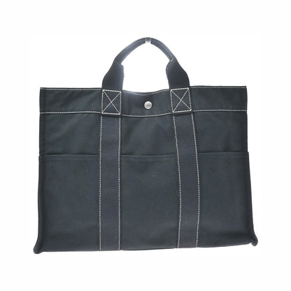 Hermes Fourre Tout Toile, Black, Cotton, Tote Bag