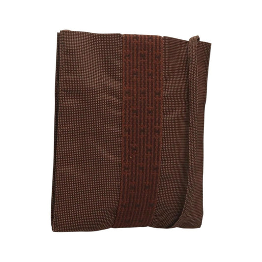 Hermes Herline Canvas, Brown, Canvas, Crossbody Bag