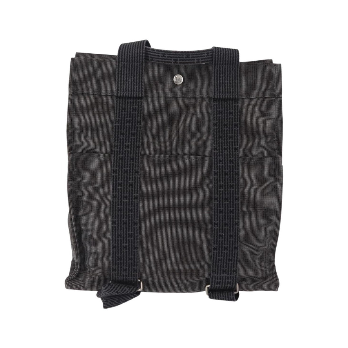 Hermes Herline Canvas, Gray, Canvas, Backpack