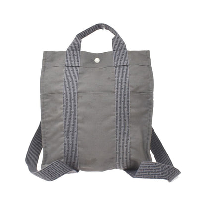 Hermes Herline Canvas, Gray, Canvas, Backpack