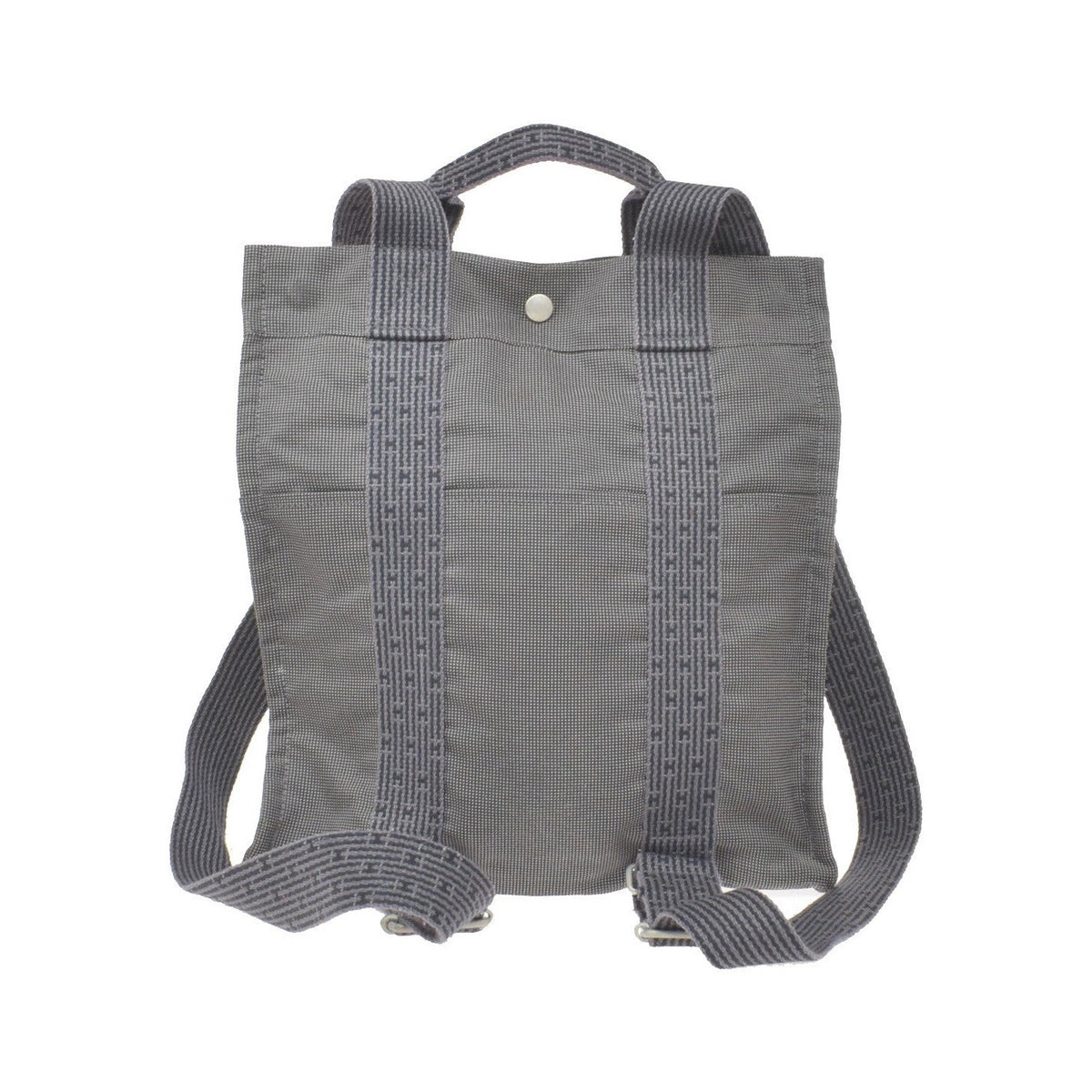Hermes Herline Canvas, Gray, Canvas, Backpack