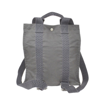 Hermes Herline Canvas, Gray, Canvas, Backpack