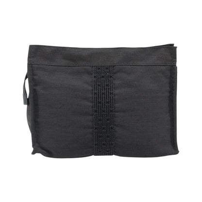 Hermes Herline Cosmetic Canvas, Gray, Canvas, Toiletry Case