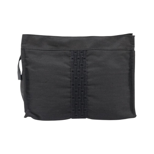 Hermes Herline Cosmetic Canvas, Gray, Canvas, Toiletry Case
